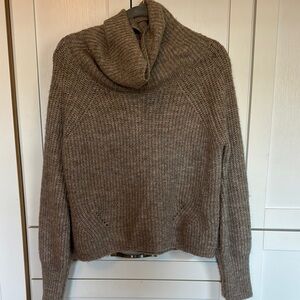 Taupe Cowl Neck Sweater